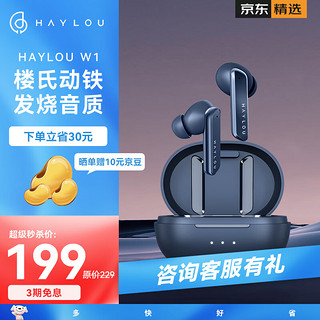 HAYLOU 嘿喽 W1 入耳式真无线圈铁降噪蓝牙耳机 电竞蓝