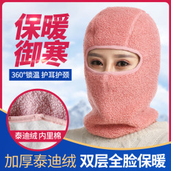 迪路仕 冬季骑行头套女防风面罩冬天电动车防寒保暖装备防护全脸防冻脸罩