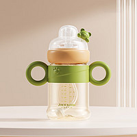 JORE BABU 小袋鼠巴布 JOER BABU）宝宝学饮杯婴儿吸管杯6个月以上儿童喝奶喝水杯子家用 300ml绿色