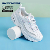SKECHERS 斯凯奇 女鞋夏季网鞋透气小白鞋白色鞋子厚底增高老爹鞋女士运动鞋