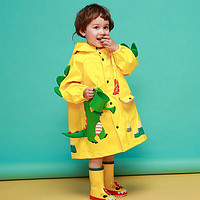 柠檬宝宝 LK2201004 儿童雨衣 乐奇喷火小恐龙 M