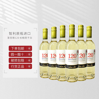 圣丽塔 120长相思干白葡萄酒智利原瓶进口 750ml*6整箱装