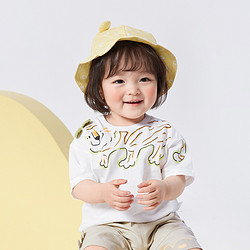 balabala 巴拉巴拉 宝宝短袖T恤婴儿打底衫男童夏装网眼透气趣味造型