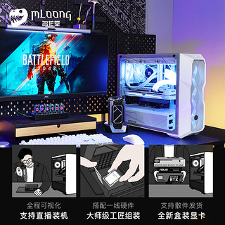 MLOONG 名龙堂 i7 13700KF/DDR5/RTX4070Ti水冷台式机游戏高配DIY组装电脑电竞主机