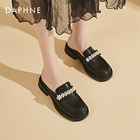 DAPHNE 达芙妮 时装凉鞋女夏季时尚休闲单鞋2023百搭中跟粗跟鞋子优雅凉鞋
