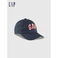 Gap 盖璞 男童秋季2023新款LOGO拼色棒球帽鸭舌帽824594儿童装休闲帽 海军蓝 S/M