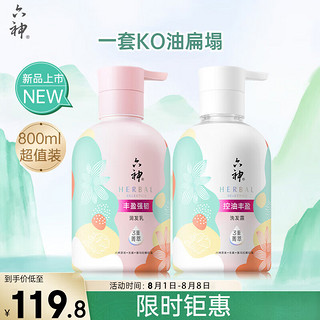 六神 洗发护发套装（洗发露400ml+润发乳400ml）