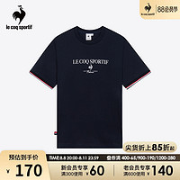 乐卡克 法国公鸡男士23年夏季新款休闲运动圆领短袖T恤CO-0112232