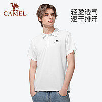 88VIP：CAMEL 骆驼 男士polo衫短袖夏季薄款速干宽松透气上衣翻领爸爸新款T恤
