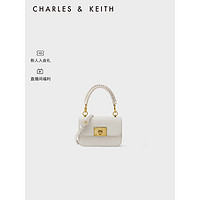 CHARLES & KEITH CHARLES&KEITH;编织拎手提包斜挎包包女包编织CK2-50781528 Ivory象牙色 S