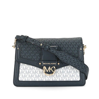 MICHAEL KORS 迈克·科尔斯 Jessie系列女士撞色印花磁扣斜挎单肩包30S0GI6L2V NAVY MULTI 海军蓝拼色