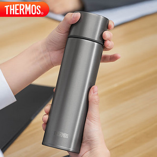 THERMOS 膳魔师 保温杯钛杯500ml男女士超轻便携礼品泡茶杯保冷水杯子TCTE-500 GY