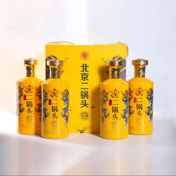 蓝丰牌 北京二锅头50黄龙礼盒 42度清香型白酒 礼盒装 500ml*4瓶