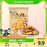 88VIP：LOTTE 乐天 韩国进口零食乐天蒜香烤面包片70g酥性饼干烤馍片非油炸膨化食品