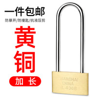 地球牌 黄铜挂锁 特长挂锁加长梁挂锁 木门柜门 通开锁 小挂锁 锁头互开统开办公室文件柜 大门锁 30mm单开-内高55mm