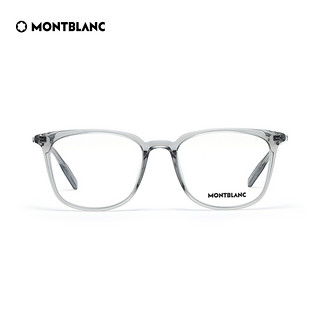 Montblanc万宝龙板材透明方框近视眼镜框素颜神器男女MB0089OK 黑色镜框001 单镜框