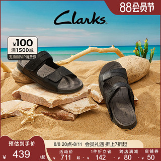 Clarks 其乐 克鲁斯系列男士春夏魔术贴沙滩鞋休闲运动缓震凉鞋男