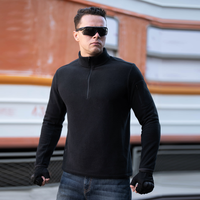 三夫 锋芒黑标赤焰战术Polartec赤焰100秋冬加绒加厚保暖套头抓绒衣