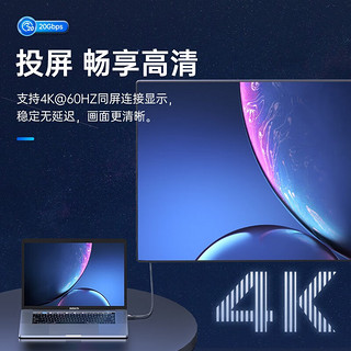 ORICO 奥睿科 Type-c全功能数据传输线usb3.2Gen2公对公PD100W快充4k视频 20Gbps