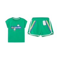 阿路和如 allo&lughallolugh童装2023新款夏季男童无袖运动服套装休闲三色洋气两件套