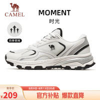 CAMEL 骆驼 时光户外复古慢跑鞋女休闲运动鞋子 X23C09L7032 奶白/黑 36