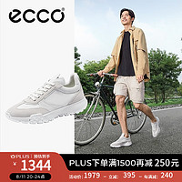 ecco 爱步 休闲鞋男 2023年新款潮流百搭老爹鞋男 复古跑鞋系列524994 白色/灰白色52499460731 41