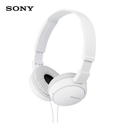 SONY 索尼 MDR-ZX110AP 头戴式耳机有线带麦可通话 3.5mm接口 手机音乐耳机 电脑笔记本手机适用 白色