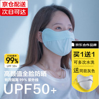 素锦初澜 防晒口罩女夏季骑开车防紫外线面罩透气冰丝立体遮阳加大薄款男 原版高品质短款