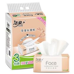C&S 洁柔 Face纸自然无香3层120抽3包