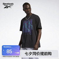 Reebok 锐步 官方2022男子经典休闲印花复古百搭短袖运动T恤HH8552