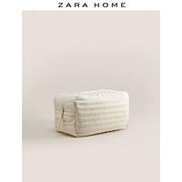 ZARA HOME 旅行便携式拉链大容量收纳绗缝亚麻化妆包 14014001002