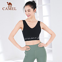 88VIP：CAMEL 骆驼 运动文胸女瑜伽服健身内衣跑步bra聚拢u型美背心外穿薄款上衣