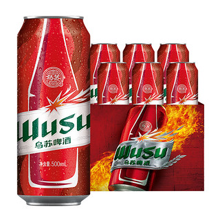 抖音超值购：WUSU 乌苏啤酒 红乌苏啤酒 500ml*6听