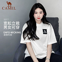 88VIP：CAMEL 骆驼 [山系露营]骆驼户外速干棉T恤男女夏季快干运动上衣圆领宽松短袖