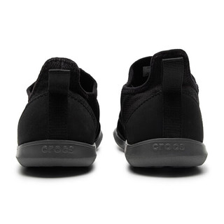 crocs 卡骆驰 休闲鞋女鞋 夏季户外低帮潮流时尚复古一脚蹬耐磨舒适透气运动鞋 204887-001 黑色 W8/38-39
