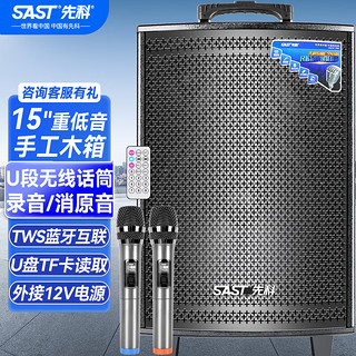 SAST 先科 ST-1509 移动拉杆户外音箱 黑色