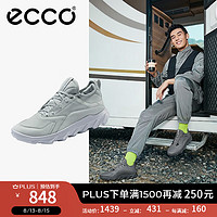 ecco 爱步 运动鞋男 新款袜套设计轻便缓震跑步鞋男百搭 驱动820274 水泥灰82027402379（男鞋） 41