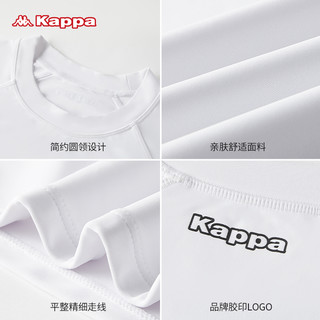 kappa男士泳衣2023新款防尴尬上衣男生大码专业速干男款游泳装备 黑色 3XL