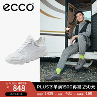ecco 爱步 运动鞋男 新款袜套设计轻便缓震跑步鞋男百搭 驱动820274 白色82027401007(男鞋) 42