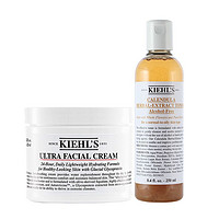 黑卡会员：Kiehl's 科颜氏 高保湿面霜角鲨烷日霜保湿不油腻125ml +金盏花爽肤水250ml