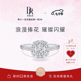 Darry Ring DR求婚钻戒女 BELIEVE系列简奢款 爱的悸动 订婚钻石戒指WJ0192 TOP*主石10分H色SI1