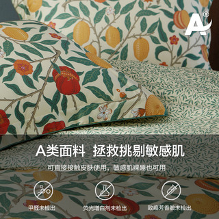 MINE/寐Morris&Co新疆长绒棉床上四件套纯棉全棉印花轻奢床单硕果