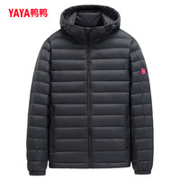 鸭鸭羽绒服 YAYA鸭鸭2023冬季新款轻薄羽绒服男短款轻暖保暖时尚休闲运动薄款外套 红色--立领1 XL 155-170斤