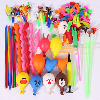 TaTanice 魔术螺旋长条气球套装 幼儿园小朋友活动道具儿童玩具小孩子礼物生日布置 异形气球+打气筒