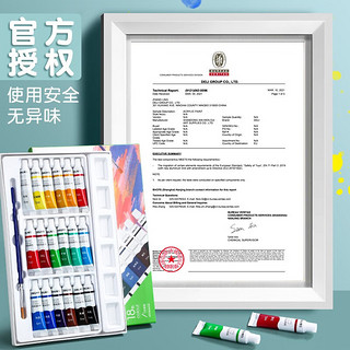 DL 得力工具 得力（deli） 丙烯颜料涂鸦防水材料 入门款12色/5ml（6件套）