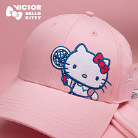 VICTOR 威克多 胜利联名HELLO KITTY棒球帽KT213I淡粉羽毛球运动帽