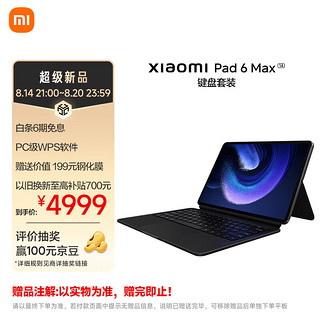 MI 小米 平板6 MAX14英寸 高通骁龙8+ PC级WPS 2.8K 120Hz 16+1TB大屏办公平板笔记本电脑 银色