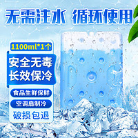 EZH 生物保温箱冰盒冰晶蓝冰蓄冷冰板冰袋保鲜可循环使用1000毫升