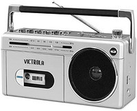 Victrola 迷你蓝牙 Boombox 带磁带播放器、录音机和Am/FM 收音机