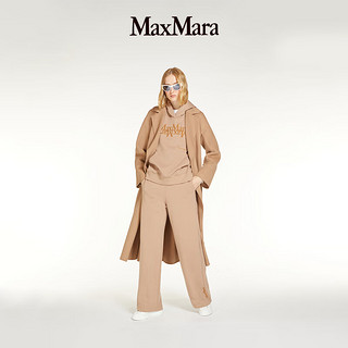 MaxMara【季末甄选】2023春夏新品 女装 棉质混纺logo连帽卫衣9941013106 驼色 L